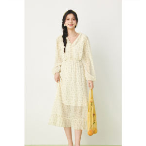 SEIFINI | Floral Ruffle Chiffon Maxi Dress