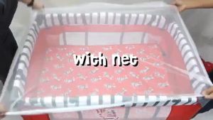 Two Otomo Deluxe Portable Baby Playpen with Extra Retainer - Foldable Travel Cot for 0-12 Months