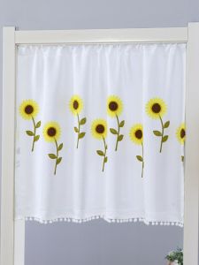 New Arrival Half Door Curtain Punch-Free For Home White Mesh Curtains Light Transmission Nontransparent Summer Short Curtain Bedroom Partition Curtain Ugly