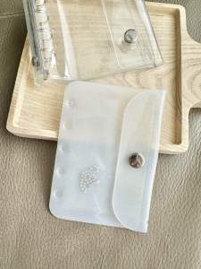 Túi đựng có nắp dùng cho sổ còng Planner A8 / M5 5 lỗ nhựa dẻo