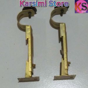 Promo Breket Spray Double Penyangga Besi Batang Gorden & Vitrace Gold 0.7mm