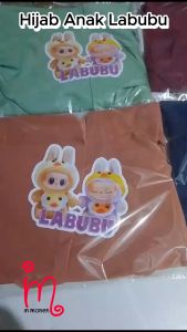In Monen - Jilbab anak karakter LABUBU / Hijab bayi usia 0 12 bln - 2thn kerudung soft pad premium nyaman lucu