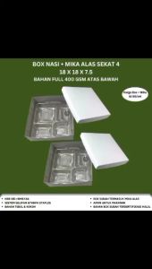 Paket Dus 18x18 Plus Mika Sekat 4 Tebal Full 400 Gsm (Paket 50 Set-KBB18DMK)