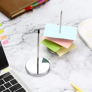 Metal Straight Rod Ticket Fork Round Base Bill Fork Check Ticket Holder Receipts Bill Fork for Restaurant Office