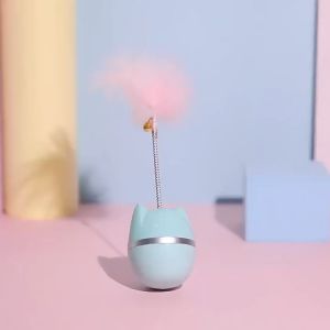 Đồ Chơi Trứng Mèo Hoạt Hình gắn Lông Vũ siêu đáng yêu cho Chó Mèo