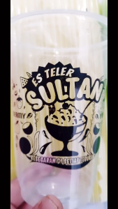gelas cup plastik MOTIF ES TELLER 14oz 16oz 18oz 22oz oval datar