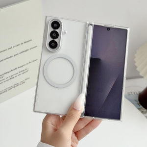 Luxury Simple Transparent Frosted Phone Case For Samsung Z Fold 8 Ultra 7 6 for Magsafe Hinge Full-protect Shockproof Slim Cover