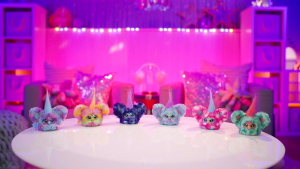 Furby Furblets Ree-Mix Mini Friend 45+ Sounds & Music Speaks Only Furbish Electronic Plush Toys for 6 Year Olds & Up Coral