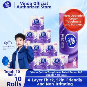 Vinda | Cotton Strong 4-Ply Thickening Toilet Paper 10 Rolls