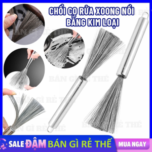 Chổi Cọ Rửa Xoong Nồi Bằng Kim Loại Không Gỉ Tay Cầm Tiện Dụng - Cước Chùi Nồi  Chảo Nhà Bếp Đa Năng - Bùi Nhùi Rửa Chén Bát Siêu Sạch  Sáng Bóng Tiện Lợi