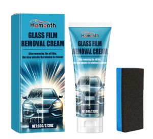 Rayhong 60g Car Glass Oil Film Removing Paste Deep Cleaning Polishing Glass Cleaner for Auto Windshield Home Streak-Free Shine Glass  Auto Car Glass Polishing Glass Oil Film Removing Paste Clean Polish Paste for Bathroom Window Front Windshield Agent