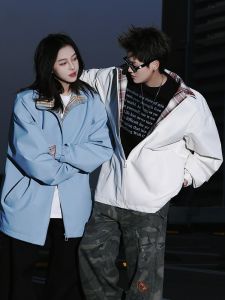 HetingHOME | Hetinghome Slim Fit American Style Jacket For Couples Lightweight Loose Mens Outerwear Casual Simple Design Four Seasons Wear