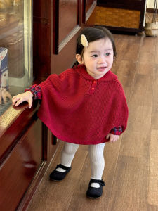 Girls' Knitted Hooded Sweater Coat: Perfect Windproof Outerwear for Spring & Autumn