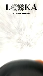 Looka Cast Iron Hot Plate / Piring Steak Model Bulat Garis