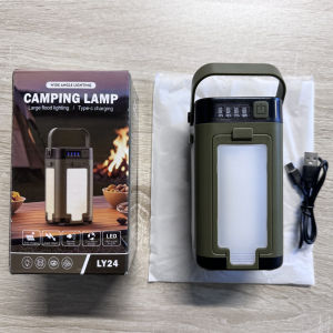 Solar Camping Light,USB/Solar Recharge Portable Lamp with 2000mAh Battery 6 Lighting Modes Outdoor Portable Hanging Tent Light