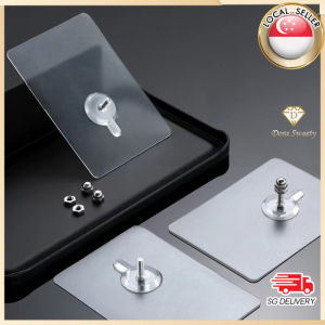 🇸🇬【SG stock】Wall Hook Heavy Duty No Drill Screw Stick-On Punch Nail Screw Super Sticky Strong Home Living Adhesive No Drill Traceless Strong Wall Hanging Heavy Duty Sticker Home Improvement Tool Kit