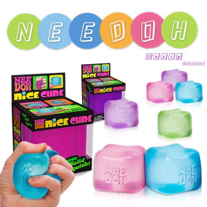 Schylling NeeDoh Nice Cube Sensory Squeeze Toy with Super Solid Squish Stress Relief Anxiety Sensory Toy 2.25" Cube Party Gifts