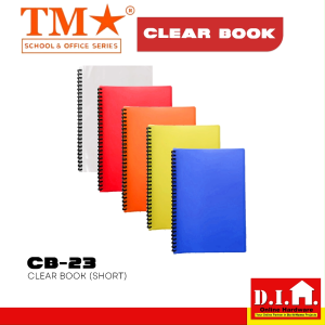 Do It Home TM CB-23 Clear Book Short Size Multi-Color PVC Pocket Organizer