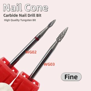1Pc Tungsten Steel Nail Drill Bit Nail Cone Carbide Milling Cutter Manicure Tool The Edges Of Nails  Dead Skin Nail Tool Polish