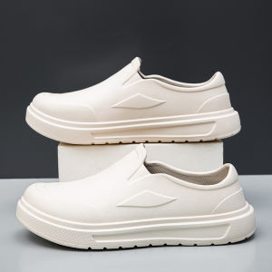 Mens Chef Shoes Anti Slip Oil Resistant Dirt Resistant Work Shoes Quick Drying Thick Soled Rain Shoes Large Size Breath Clogs