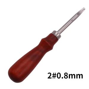 1 Pcs Sewing Punch With Wooden Handle Scraping Punch Tool Punching For Leather Bag Handmade Sewing Shoe Repair Tool