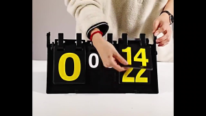 Portable 4 Digit Scoreboard Referee Basketball Table Tennis Scorer Flip Badminton Scoring Sports Competition Score Board