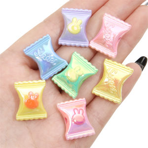 4pcs/Bag Acrylic Beads Colored Candy Beads With Rabbit Head Pattern Accessories For Necklaces Bracelets DIY Jewelry Making 17x21mm