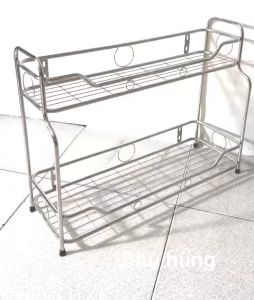 KỆ INOX 2 TẦNG SOLE KỆ GIA VỊ NHÀ BẾP (ĐỦ SIZE)