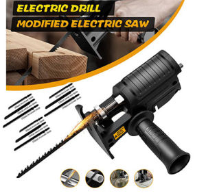 Electric Drill Jig Saws Connector Woodwork Cutting Electric Drill ChainSaw Convert Curve Reciprocating Jig Saw Adapter Penyambung Gergaji Jig Gerudi