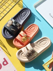 Parent-Child Home Slippers Summer Anti-Slip Rabbit Design Mens Comfortable Breathable Cotton Slippers for Children And Adults