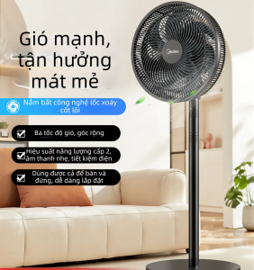 Midea | Quạt Cây Lửng Midea SAF30AC Động Cơ Đồng Nguyên Chất Siêu Bền Hoạt Động Êm Ái Tiết Kiệm Điện 