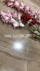 Sandal Slop Wanita Bahan EVA Tebal Croos Jibbitz Lucu Import Anti Slip - K2268 (36/41)