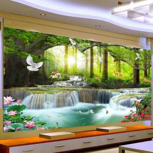 Full Drill Scenery Diamond Painting River Waterfall Round Drills