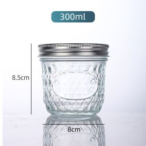 Sealed Multifunctional Mason Jar Diamond Pattern