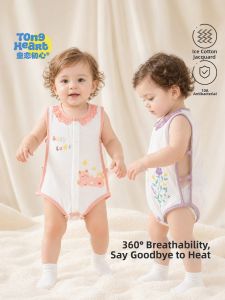 TONGLIANCHUXIN | Slim Sleeveless Summer Ice Slub Cotton Onesie