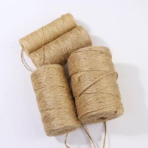 100Meters 1- 3mm Natural Jute Rope String Ribbon Crafts DIY Vintage Jute Cord Twine Thread Sewing Party Wedding Home Decortion