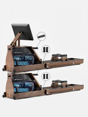 Merach | Folding Magnetic and Water Resistance Multi-functional Intelligent Rowing Machine