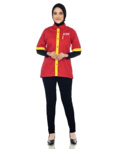 Kemeja Seragam Kerja Pria Wanita Karyawan Alfamart