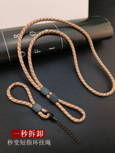 สายรัดโทรศัพท์แบบยาวถักแข็งแกร่ง ไม่ขัดคอ สายรัดแบบถอดได้พร้อมหัวเข็มขัด ปลอกโทรศัพท์มือถือ ปลอกหูฟัง ป้องกันการสูญหาย สำหรับผู้ชายและผู้หญิง รุ่นใหม่