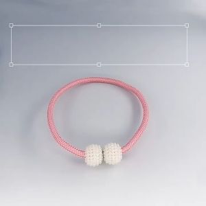 LOVE&HOME 2pcs Magnetic Curtain Tiebacks Braided Ball Buckle Punch Free Drapery Holdback Clips