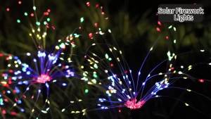 Outdoor LED Solar Pathway Light Fairy Firework Decor Garden Waterproof Solar Lights for Patio Lawn Balcony Yard Street