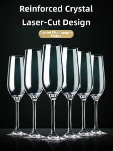 Manwei | Elegant Crystal Champagne Glass Set 6 Pieces