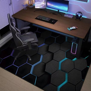 พรมปูพื้นห้องทำงาน ห้องเล่นเกมส์ วิคามะ ทันสมัย ป้องกันเสียงรบกวน ใช้กับโต๊ะคอมพิวเตอร์ ห้องนั่งเล่น ห้องนอน เบาะรองเก้าอี้หมุน ของตกแต่งบ้าน