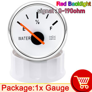RYSJM | 52mm Water Level Gauge Red Backlight 0-190ohm Water Level Sensor 100mm-500mm Water Level Meter Indicator for Universal Car