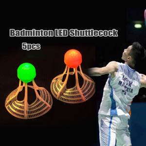 5Pcs LED Badminton Windproof Shuttlecock Shuttlecock Ball Stable Resistance For Outdoor