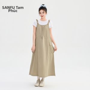 SANFU | Đầm Hè Không T Tay Có Dây Nơ Điều Chỉnh