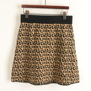 กระโปรงสั้นทรงเอลายเสือดาวแฟชั่นฤดูหนาวสำหรับผู้หญิง กระโปรงสั้นเอวสูง กระโปรงสั้นทรงเอ กระโปรงสั้นทรงเอ