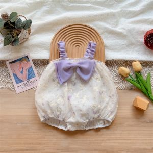 ชุดเดรสฤดูร้อนสำหรับเด็กผู้หญิง แขนกุด ผูกโบว์ กระโปรงคลุม ชุดไปงานวันเกิด เสื้อผ้าเด็กผู้หญิง ชุดเดรสฤดูร้อน