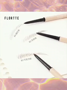 FLORTTE Pensel Kening Eyebrow Pencil Waterproof Double Head Ultra Fine Precision Brow Pencil