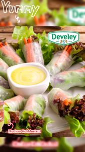 Develey (ดิวีเลย์) Medium Hot Mustard (มัสตาร์ดเผ็ดปานกลาง) ขนาด 350 กรัม